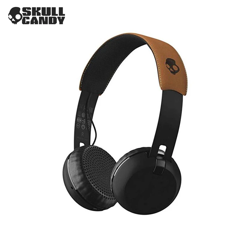 

Original Skullcandy GRIND WIRELESS Bluetooth Headphones On - Ear Headset with Microphone Volume Control
