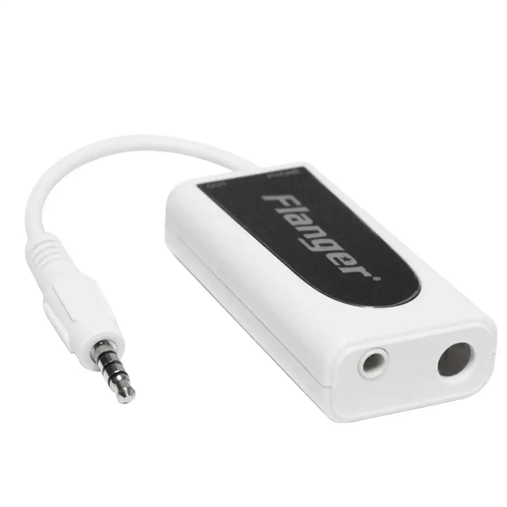Flanger Электрогитара Бас эффекты Педальный конвертер адаптер 6,35 мм аудио вход/выход для iPhone iPad Android программное обеспечение FC-21