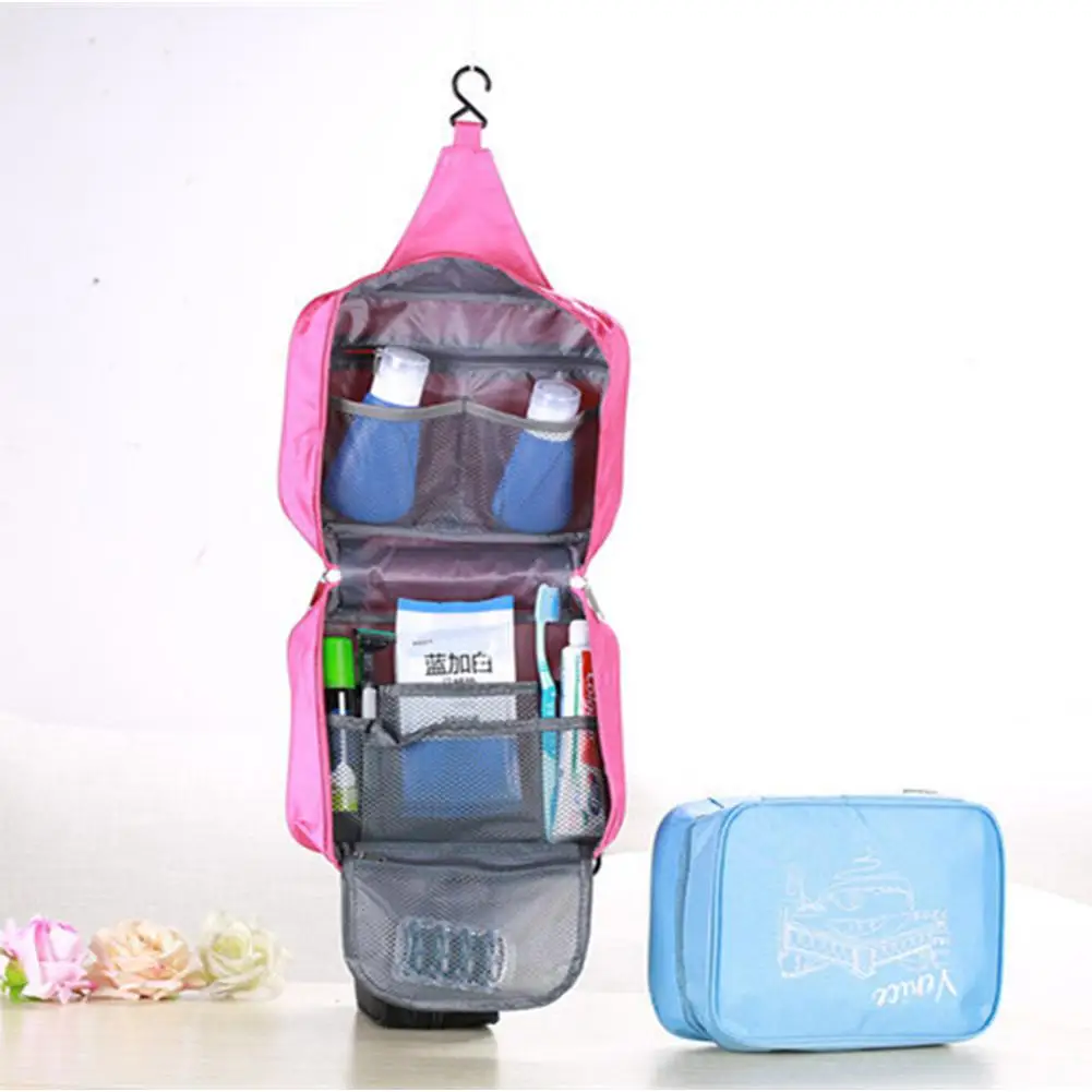 

LanLan Portable Large Capacity Cosmetic Bag with Hanging Hook for Travel Storage