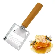 Иглы нож пасечный разреженный лопатой с деревянной ручкой вилка для меда с верхней застежкой приспособление для пчеловодства инструмент пчеловода Нержавеющая сталь Frok