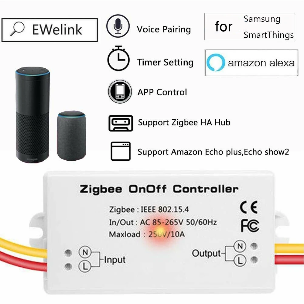 Прибор для диммера Zigbee, Светодиодная лента, голосовое управление, светодиодный, умный, для дома, вкл. Выкл., CCT, переключатель управления, приложение, работает с Amazon Alexa