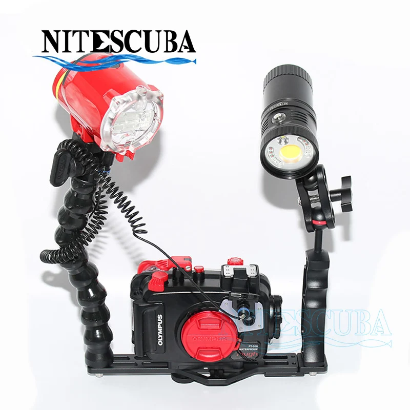 

NiteScuba Diving Waterproof Camera housing handle tray bracket INON S2000 Strobe Focus video light for Underwater Photography