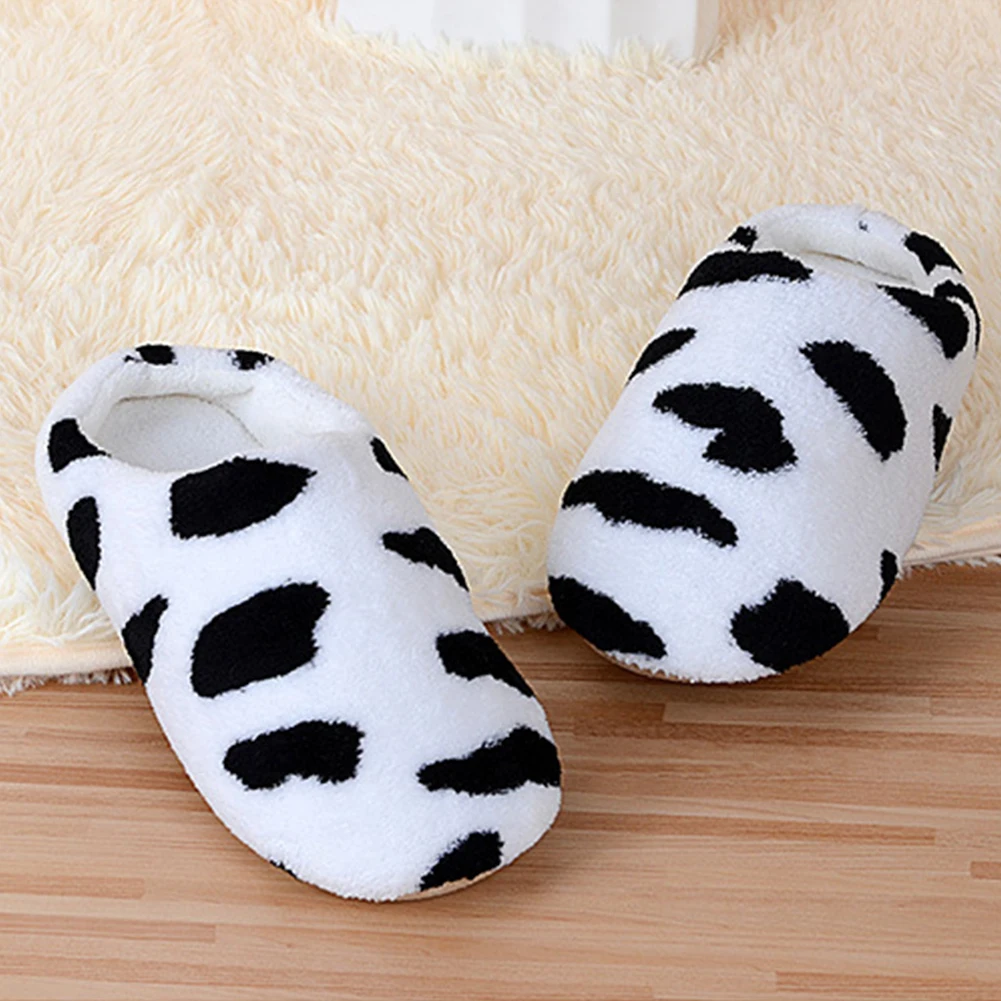 

Autumn Women Plush Slippers Winter Warm Fashion Printed Coral Fleece Slippers Ladies Home Indoor Non-slip Flat Slippers 1