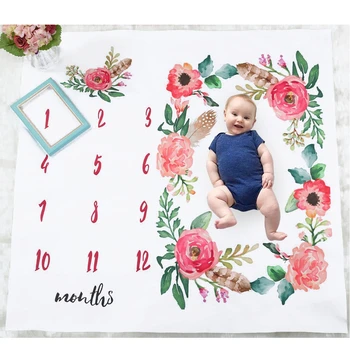 

Infant Photo Props Reusable Monthly Shoots Backdrop Newborn Blanket Baby Swaddling Photography Boys Girls