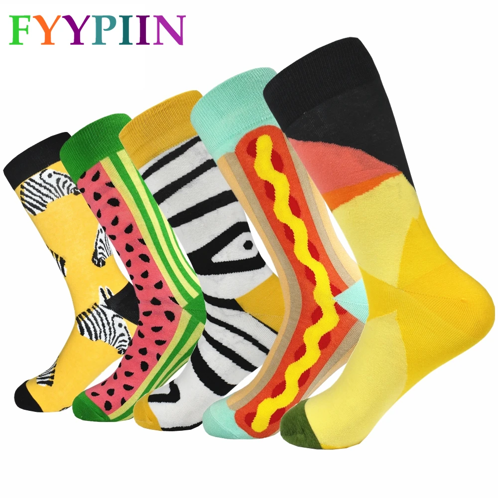 

Sokken New Sale 2019 5pairs Of Men's Socks European And American Popular Boutique High Quality Long Fashion Casual Wear Cotton