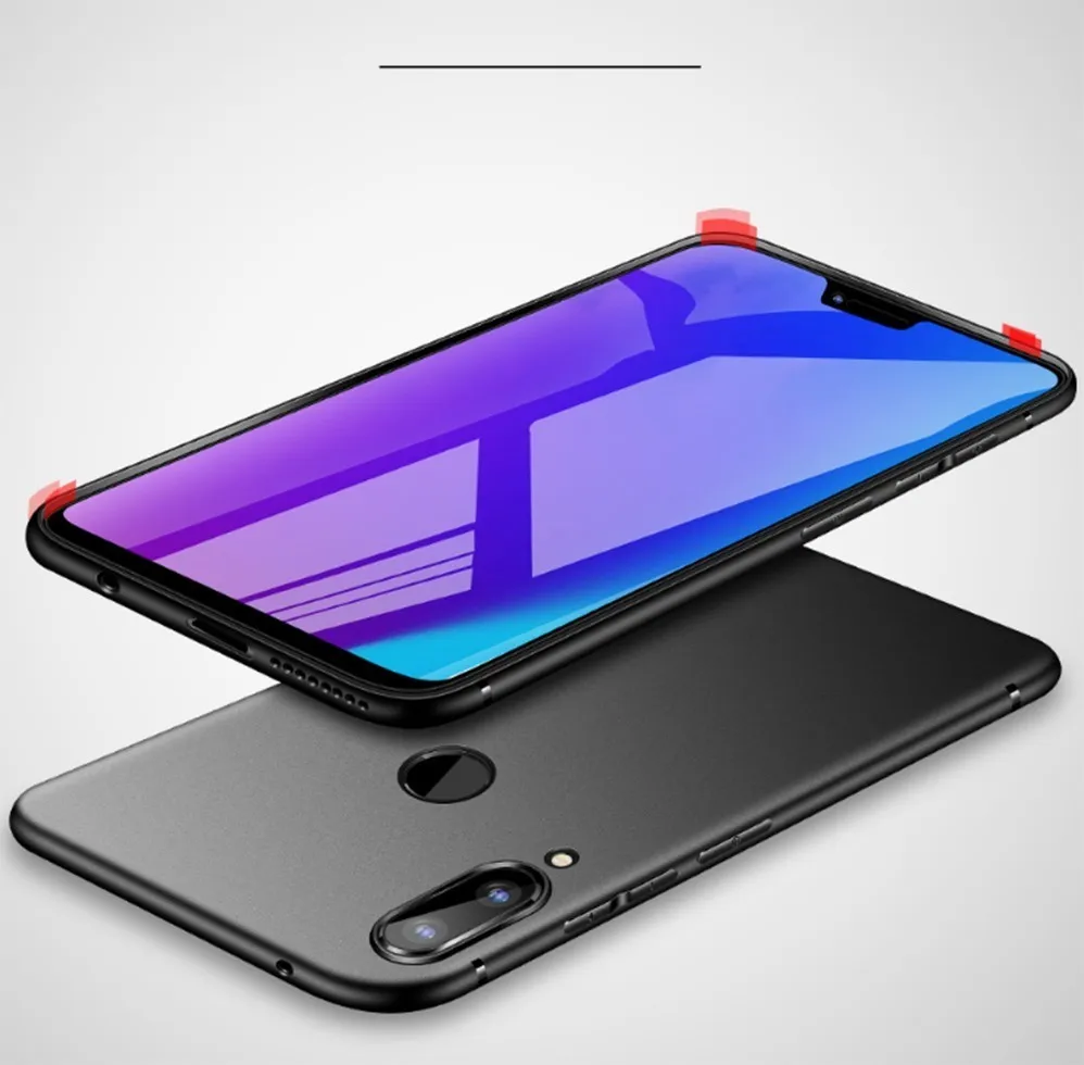 Силиконовый чехол из ТПУ для Meizu Note 9 матовый черный накладка защитная оболочка