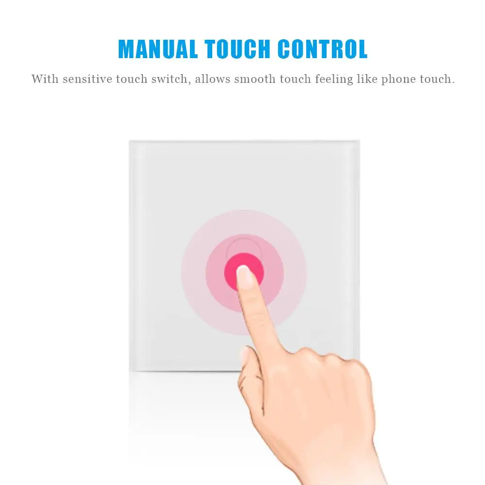 

Smart WIFI Wireless Remote Control Light Wall Touch Switch 1 Gang for EU 2019 Hot Sale