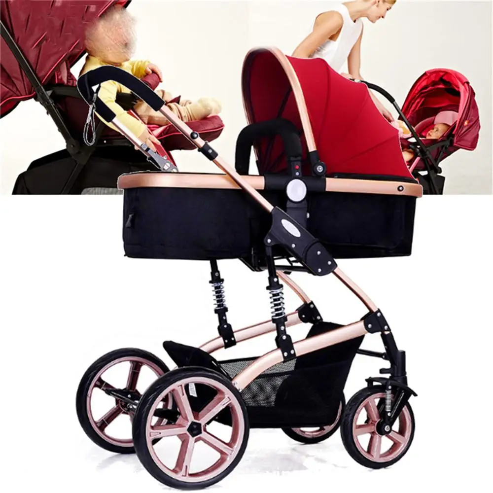 Baby Stroller High Landscape Can Sit Reclining Folding Travel Light