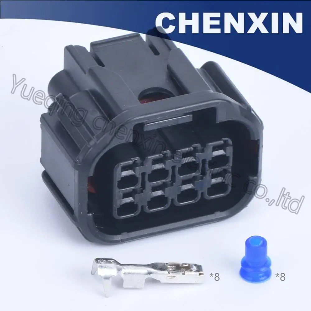 Black 8pins car waterproof auto connector 1.5 female LED headlight