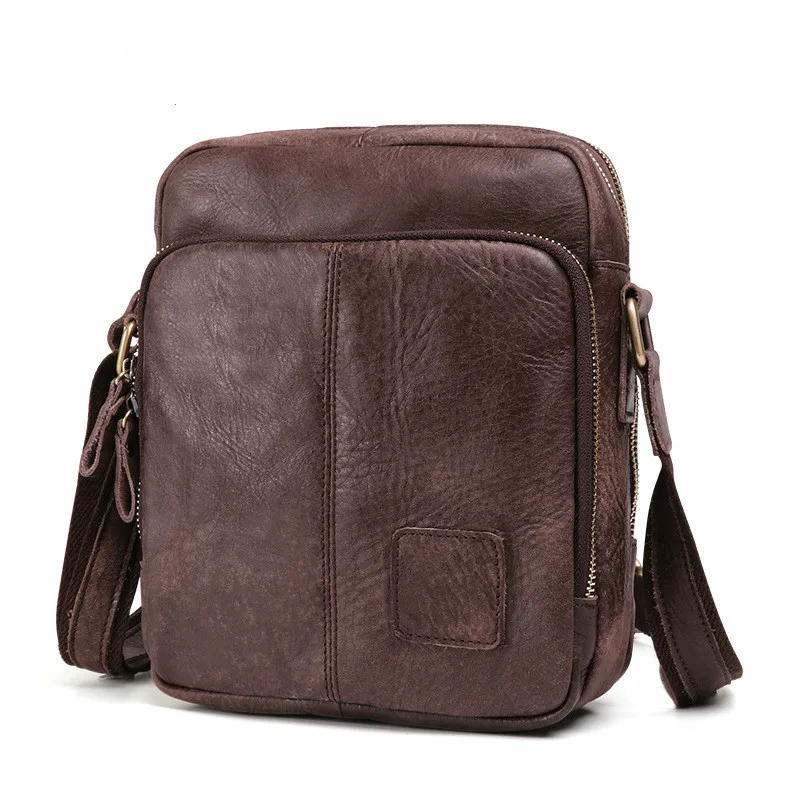 

Brand Male Casual Fashion Vintage Leather Crossbody Bag For Men 100% Genuine Leather Shoulder Bag Men's Messenger Bag
