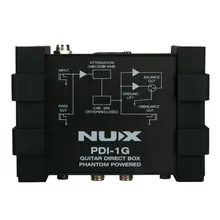 NUX PDI-1G DI Box Гитара прямого впрыска Phantom power Box аудио микшер Para Out наземный Лифт компактный дизайн