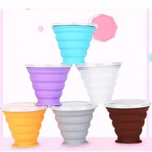 Новая уличная Складная силиконовая чашка для путешествий, Спортивная портативная ультратонкая мини-компрессионная портативная кружка для путешествий, складная силиконовая кружка