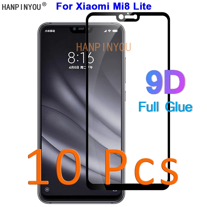 10 шт./лот для Xiaomi Mi 8 Lite 8lite 6 26 &quot9D полное покрытие из клея закаленная Защитная