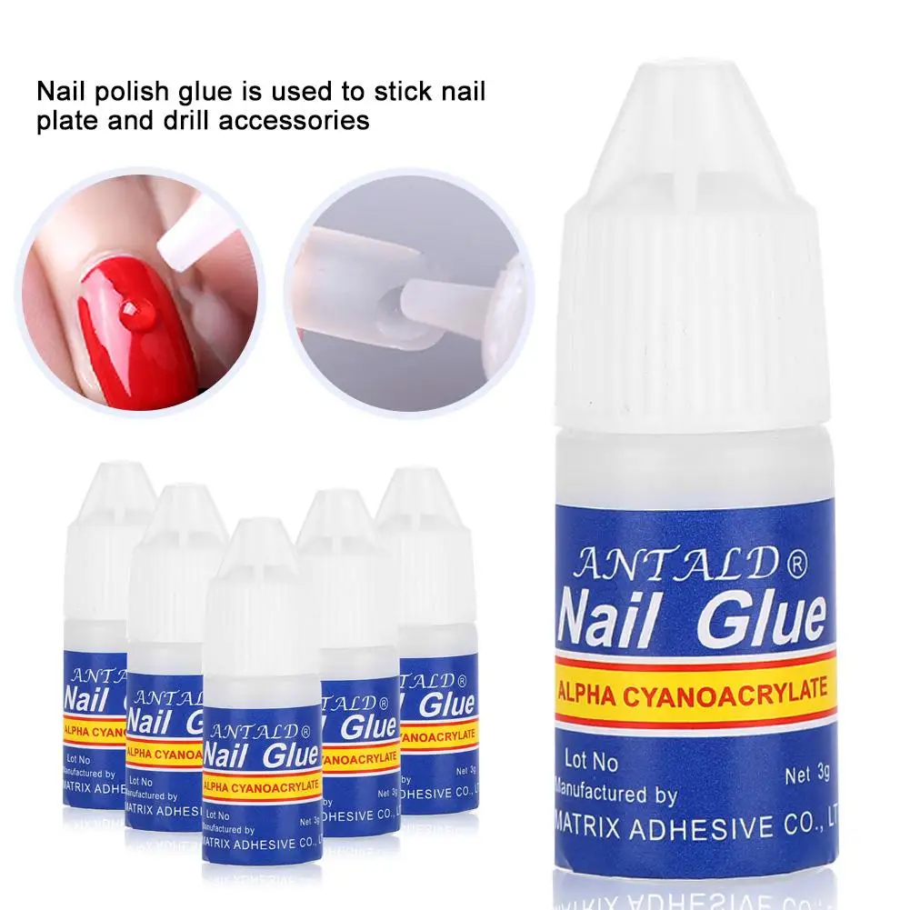 5pcs x 3g Glue Fake Nails Nail Art UV Gel Acrylic False Nails Glue