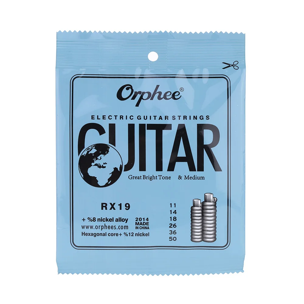 Orphee RX19 6 шт. набор струн для электрогитары(. 011-.050) части и аксессуары для гитары из никелевого сплава среднего напряжения