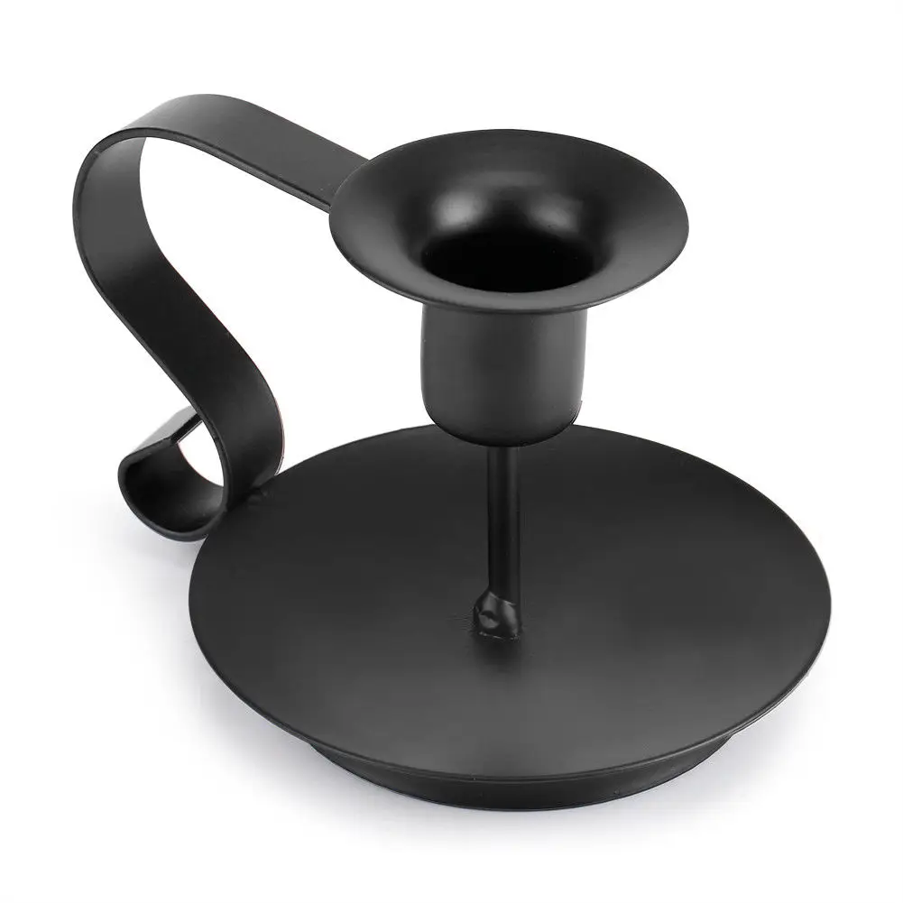 

Retro Iron Taper Candle Holder Candlestick Stand Candlelight Dinner Decoration Can hold candle with diameter less than 2.3cm