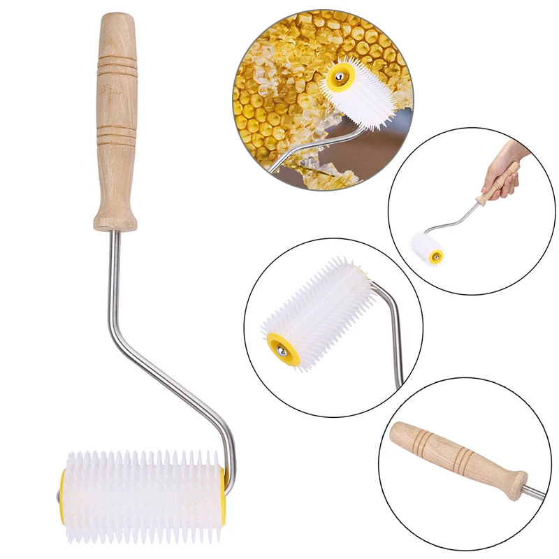 

Wooden Handle Bee Roller Uncapping Needle Rollers Wheel Honey Comb Extracting Tools Beekeeping Equipment