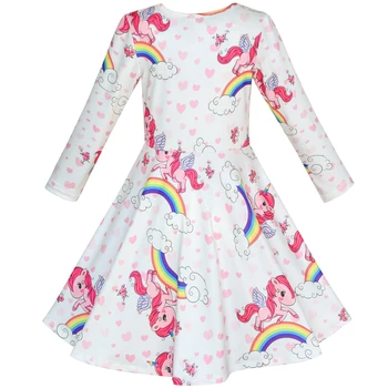 Unicorn Rainbow Long sleeve Dress