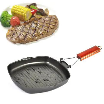 

Cooking Tools Foldable Portable Grill Pan Practical Steak Grill Pans Breakfast Frying Eggs Non-Stick Frying Pan Kitchen Tools