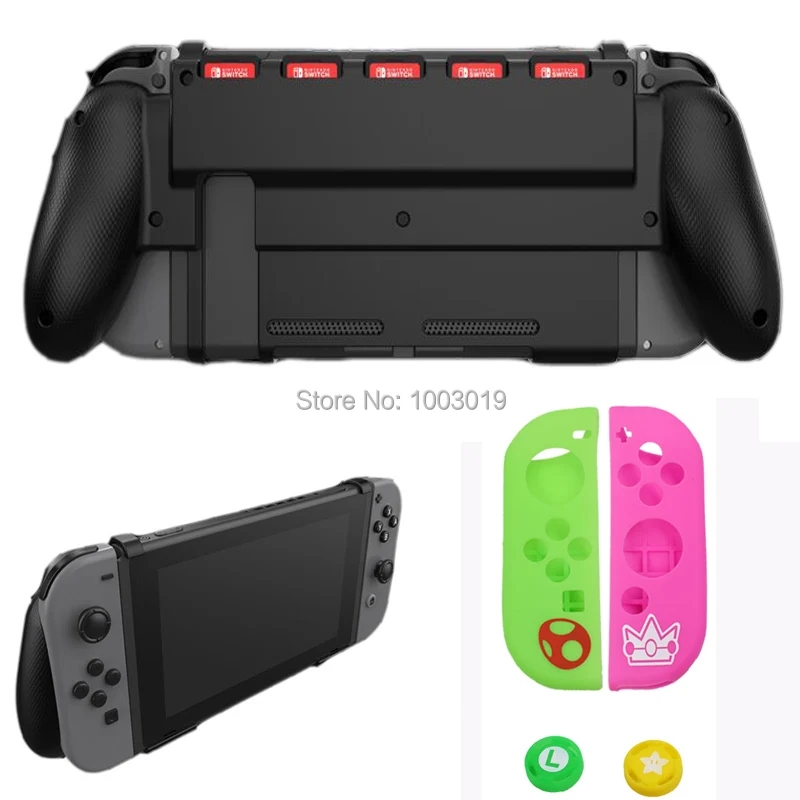 

Nintend Switch Protective Case Grip stand Handle Grip with Game Card Slot Silicon case For Nintendos Switch Joycon Accessories
