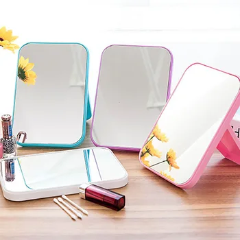 

Portable DIHE JJ0132 Cosmetic Make Up Mirror Vanity Mirrors Table Model Square Fold Beauty Makeup Mirror