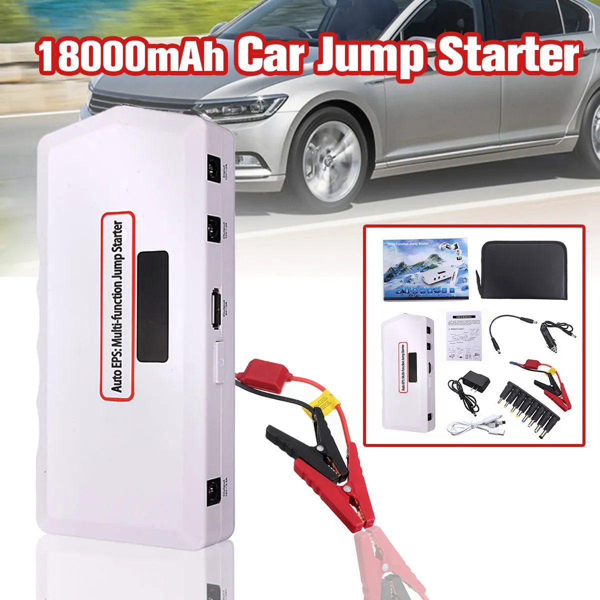 

Practical 18000mAh 12V Car Battery Charger Starting Multi-Function Car Jump Starter Mini Mobile Power Bank Charger