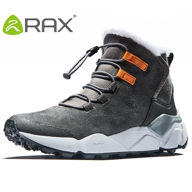 RAX 2018 теплые зимние сапоги мужские большое плюшевое походные ботинки уличные