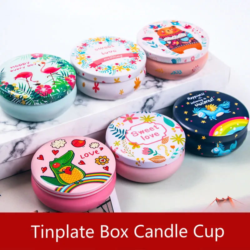 

Tinplate Box Candle DIY Material Candle Making Supplies Iron Box Candle Cup Aromatherapy Wax Container