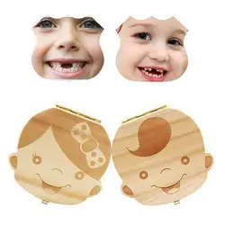Lindo bebé de madera diente caja de colección de cambio de cara 0,15 kg caja del diente para Niñas para niños Lindo bebé de madera diente caja de colección de cambio de cara 0,15 kg caja del diente para Niñas para niños