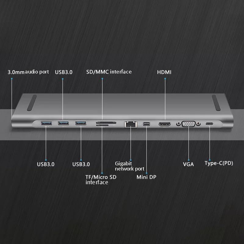 Лучшие предложения ULT BEST док станция с разъемом 10 в 1 3 USB Type C поддержка аудио 5 мм 4K x