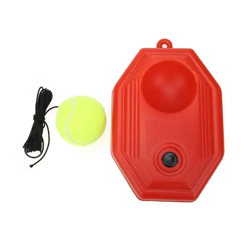 

2 Color Tennis Practice Trainer Single Self-study Tennis Training Tool Exercise Rebound Ball Baseboard Sparring Device Red/ Blue