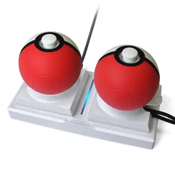 

ALLOYSEED Dual Port for Nintend Switch Ball Gaming Ball Type-C Charger Dock Station for Plus for Pikachu/Eevee