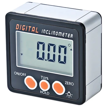 

Digital Inclinometer 0-360 Angle Triangle ruler Electronic Protractor Aluminum Alloy Shell Box Angle Gauge Meter Magnets Base