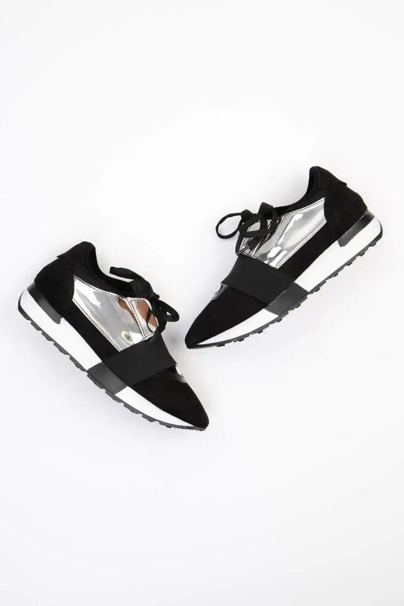 

Bambi Black Silver Mirror Women 'S Casual Shoes G0478102072