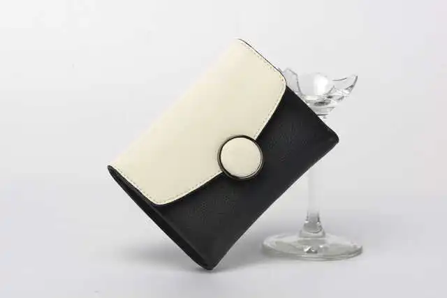 

2 fashionable small fresh leather simple short wallet Ladies Large Wallet multi-card 524405 02 190223 jia