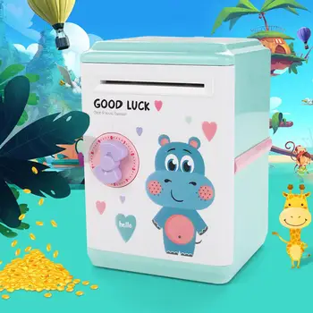

Kids Cartoon Animal ATM Password Saving Pot Toy Child Simulation Cartoon Piggy Bank