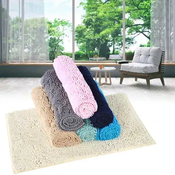 

Bath Mats 2pcs / set Chenille Anti-slip Water Absorbent Non-slip Mat Bathroom Living Room Water Absorption Home Supplies New