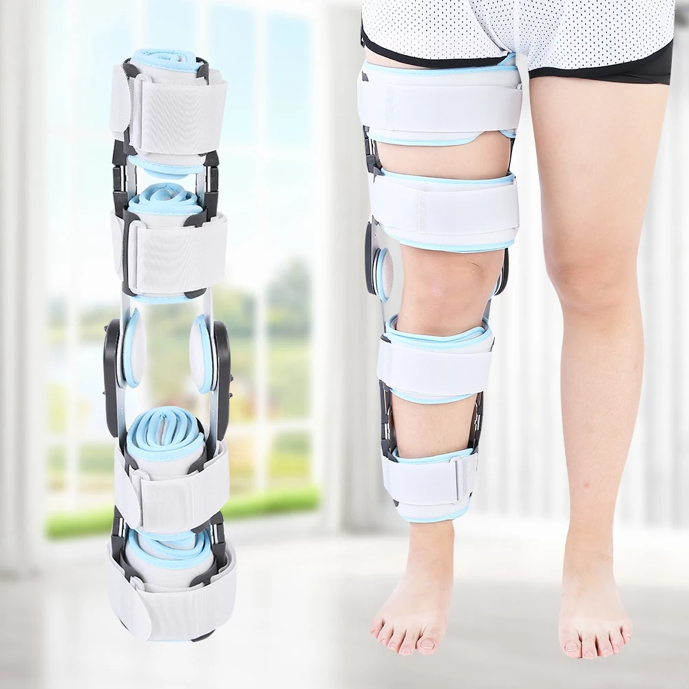 

Hinged ROM Knee Brace Adjustable Surgical Fixation Stabilization Fracture Support