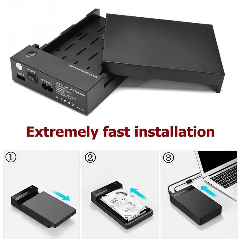 2 5 дюймов 3 USB 0 SATA HDD Box внешний жесткий диск SSD корпус черный чехол|Корпус жесткого