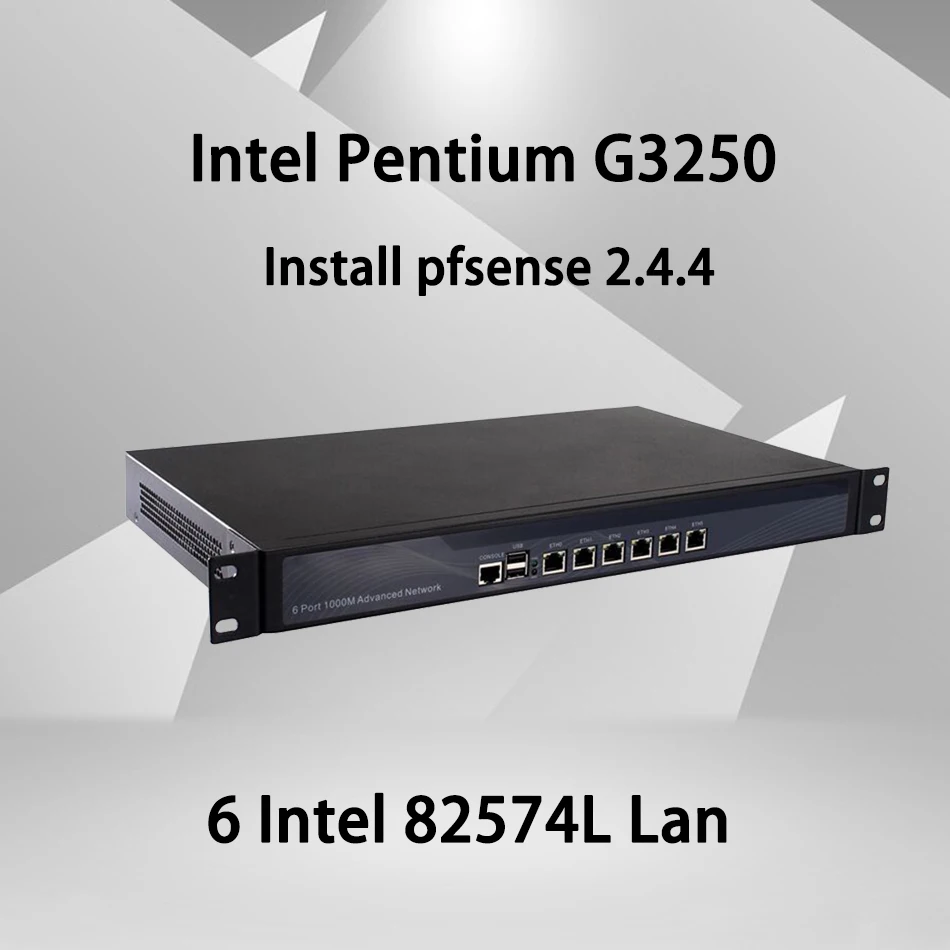 Брандмауэр Mikrotik Pfsense VPN сетевой маршрутизатор ПК Intel Pentium G3250 [HUNSN SA16R] (6LAN/2USB/1COM/1VGA) |