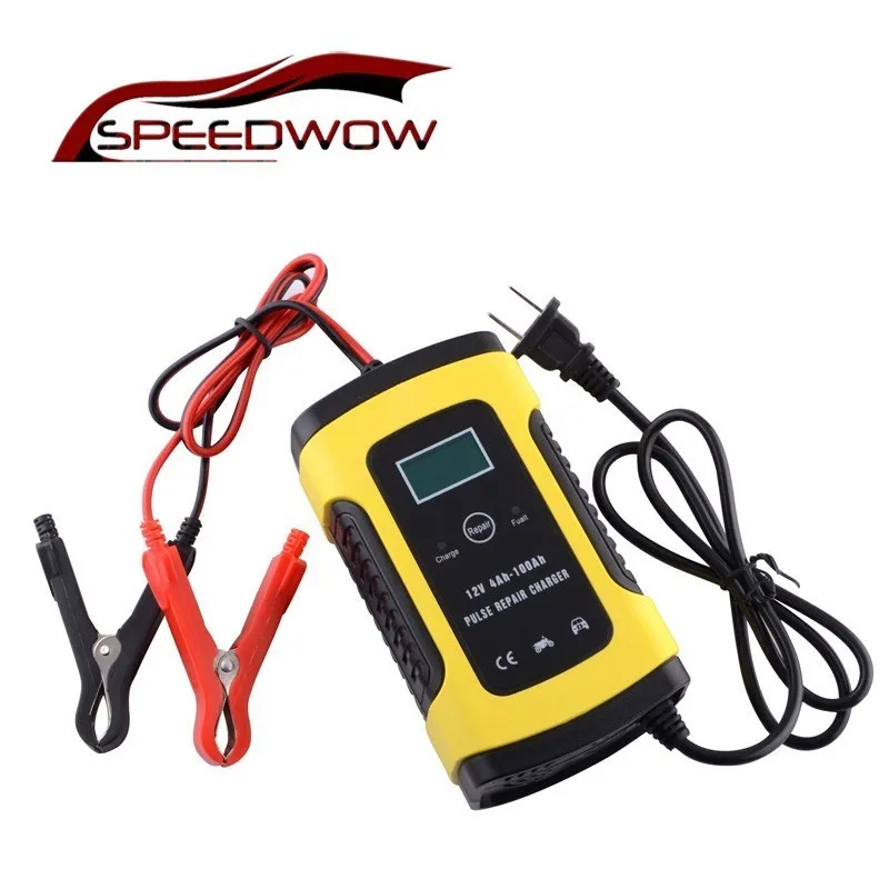

SPEEDWOW Full Automatic Car Battery Charger 110V To 220V To 12V 6A Intelligent Fast Power Charging Wet Dry Digital LCD Display