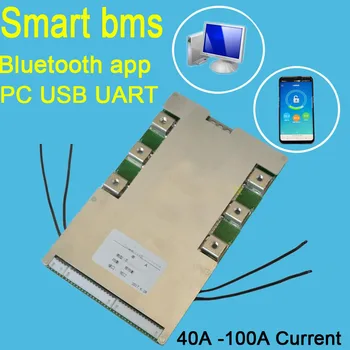 

21S 40A 60A 80A 100A 86V smart Li-ion Lifepo4 bms Bluetooth PHONE app UART software battery monitor protection 18650 Lithium