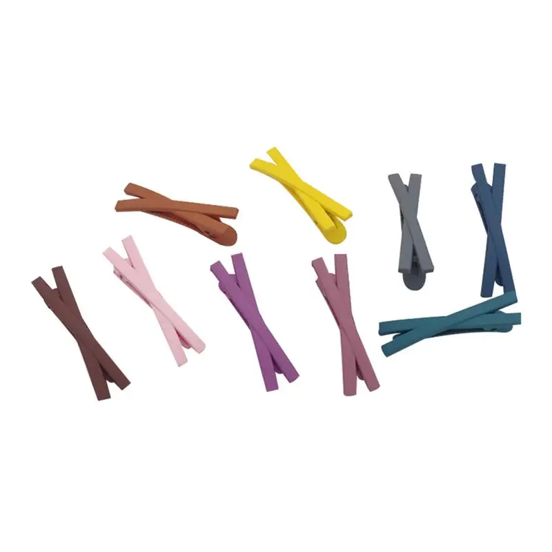 

10PCS Girls Woman Barrettes Cross Side Candy Color Frosted Hair Clip Hairpins Hairgrips Headdress Hair Accessories