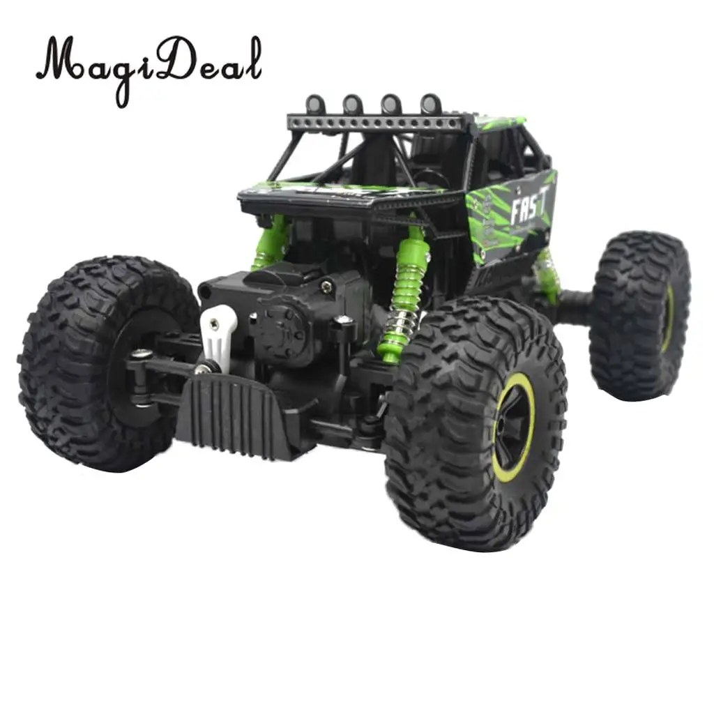 

1:18 Scale 2.4 GHz Radio Remote Control RC 4WD Rock Crawler Buggy Off-road Truck High Speed Racing Car Toy Die-cast Model -Green