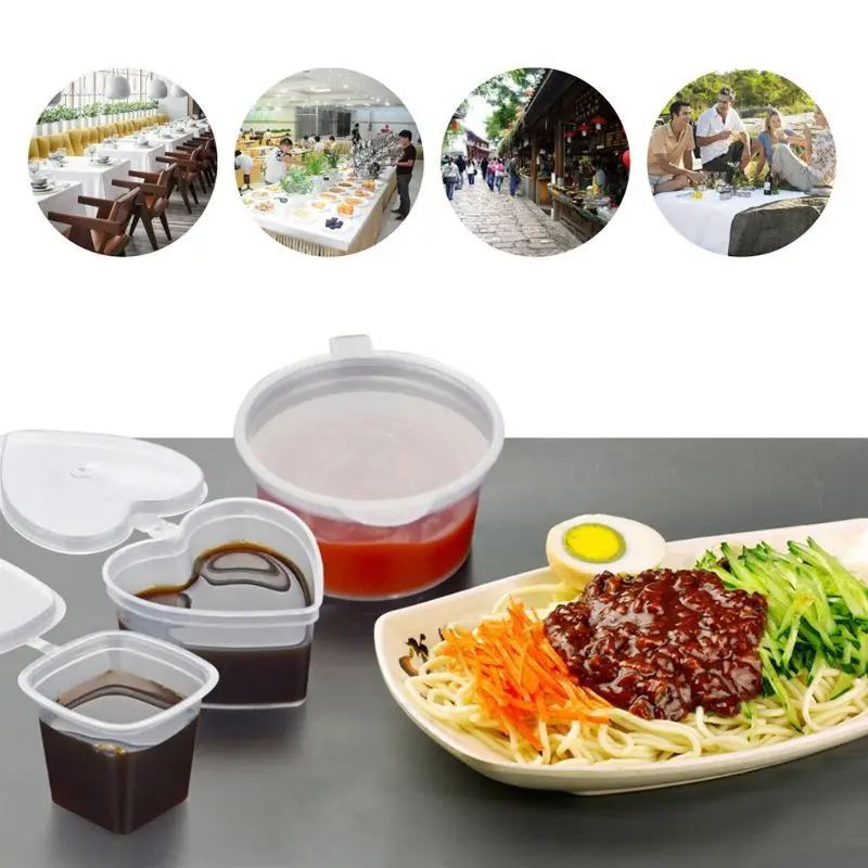 70ml Stainless Steel Sauce Cup Containers Food Box With Silicone Lids  Pigment Paint Box Palette Reusable