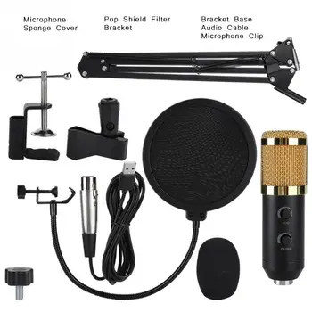 

Condenser USB Microphone Reverb Set Kit with Shock Mount Filter Stand Clip for Computer microphone Karaoke