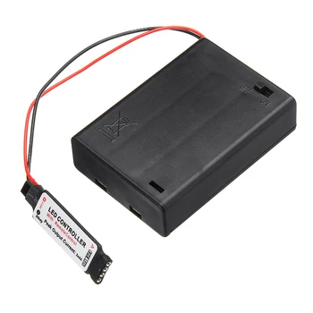 

CLAITE DC4.5V Mini RF Controller Battery Box with 24 Keys Remote Control for RGB LED Strip NEW