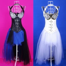 Ds костюм модный женский Певец джаза танцевальные костюмы поезд Пышная юбка танцевальный костюм народный танцевальный костюм взрослая певица платье