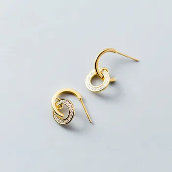 

New 100% 925 Sterling Silver Simple Vintage Cirlce Hoop Earrings For Women Hypoallergenic Statement Jewelry Fashion Gift