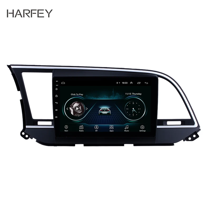 

Harfey 9" HD Touchscreen Android 8.1 Radio GPS Navi head unit Replace for 2016 Hyundai Elantra Support USB WIFI Radio Bluetooth